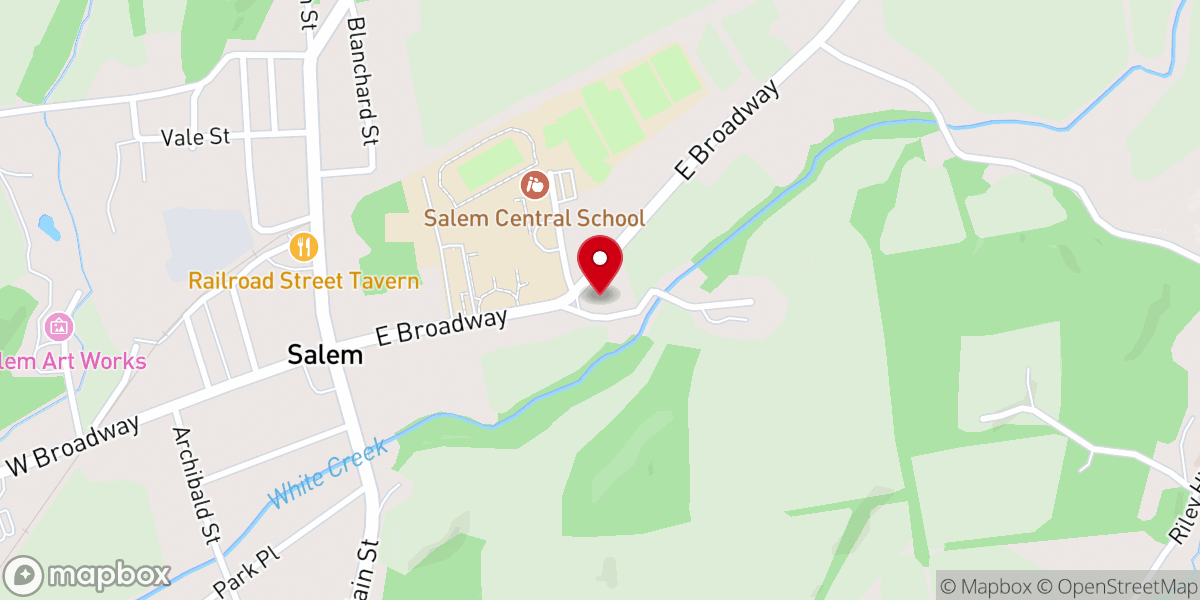 Map showing location of Historic Salem Courthouse