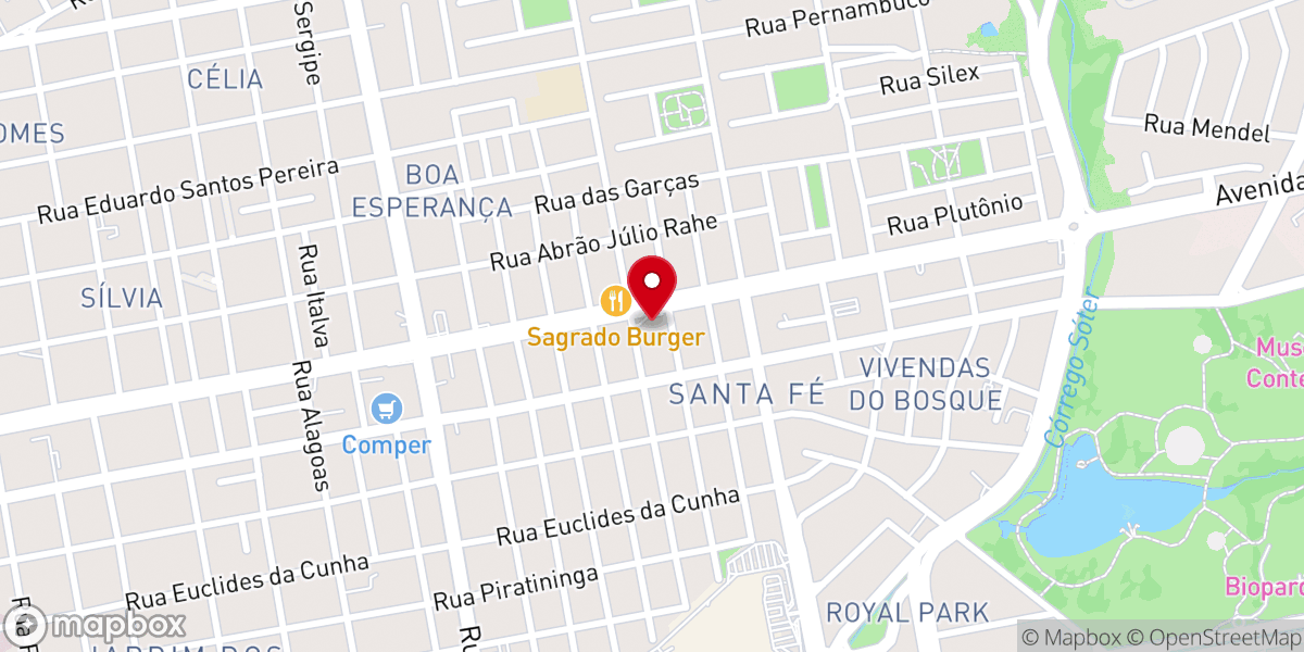 Map showing location of Paróquia Sagrado Coração de Jesus