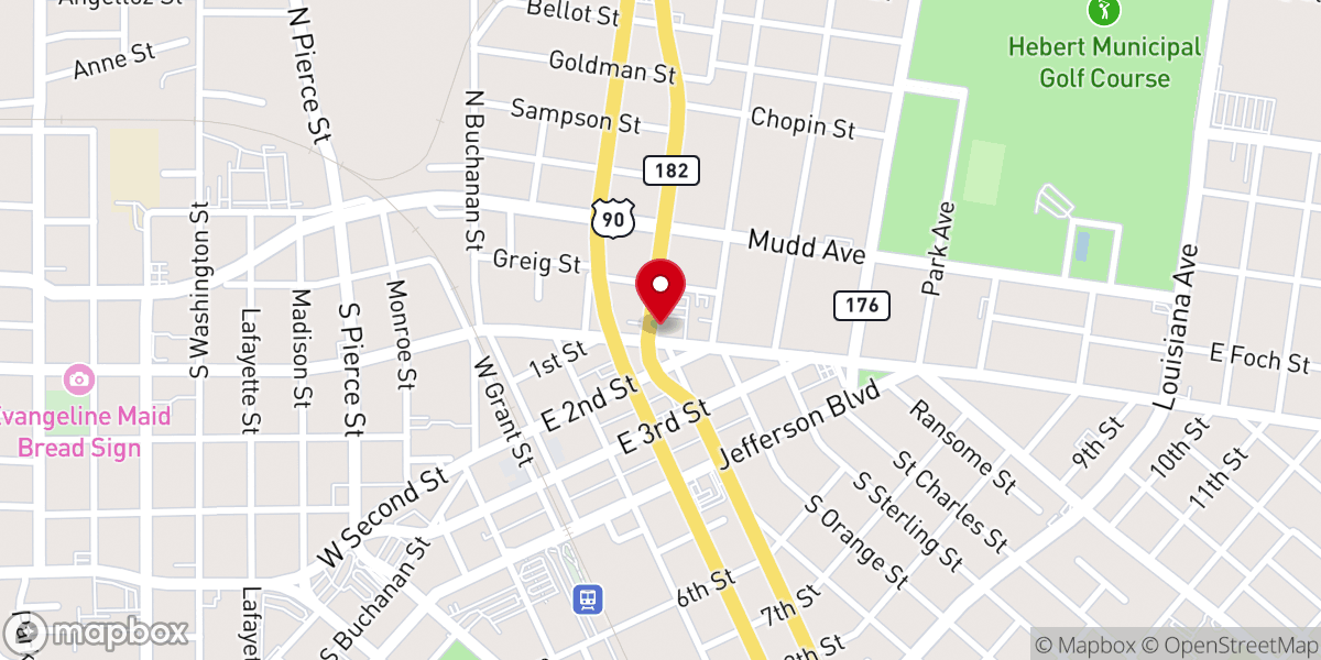 Map showing location of St. Genevieve Catholic Church