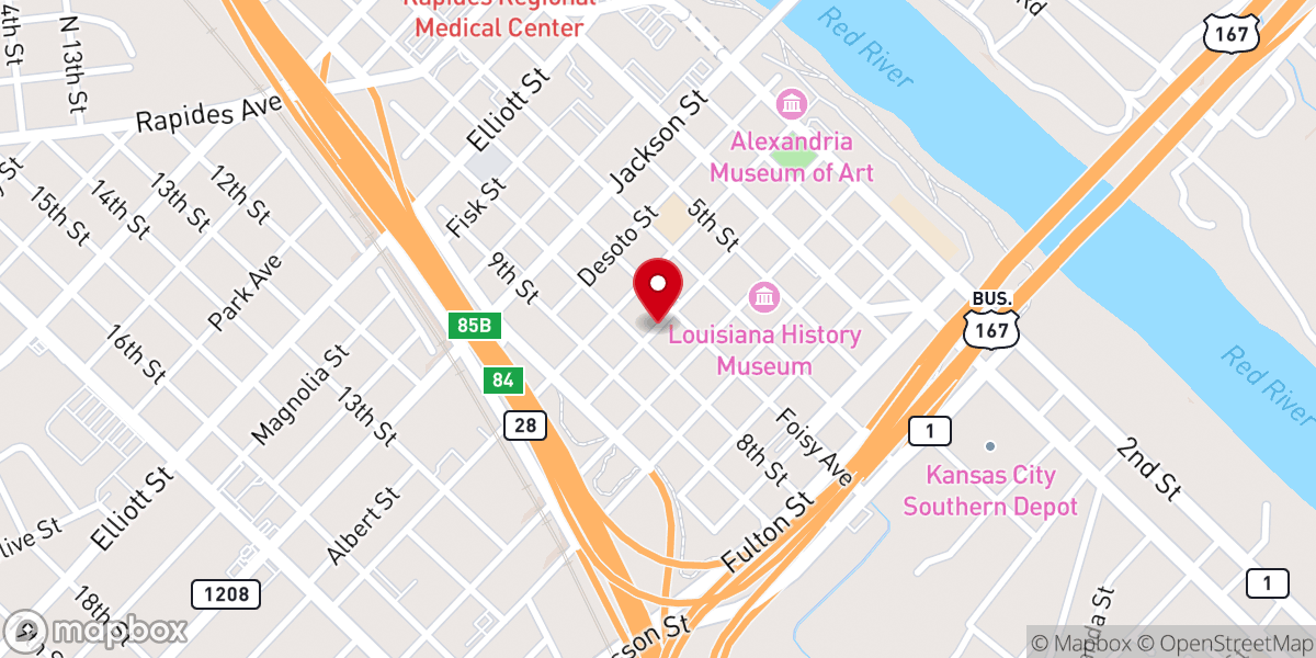 Map showing location of Rapides Parish Clerk of Court