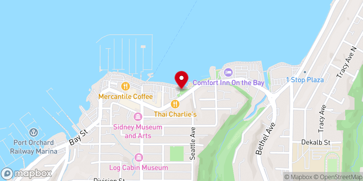 Map showing location of Port Orchard Waterfront Park