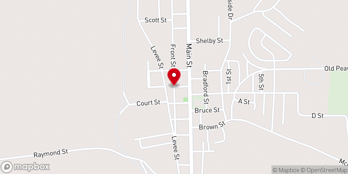 Map showing location of C a Burke MB Church