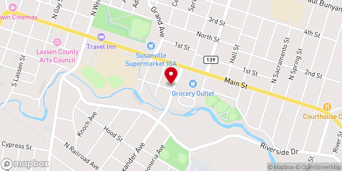 Map showing location of Lighthouse Baptist Church