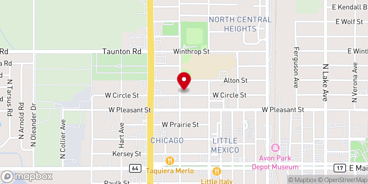 Map showing location of Iglesia Cristiana Mounte Sion