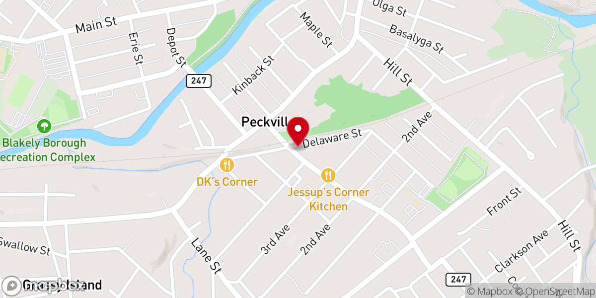 Map showing location of Jessup Plaza Beverage Center