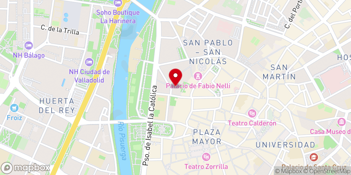 Map showing location of Convento de Santa Isabel