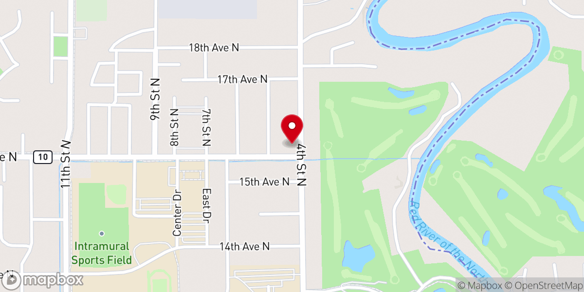 Map showing location of Calvary Apostolic Church