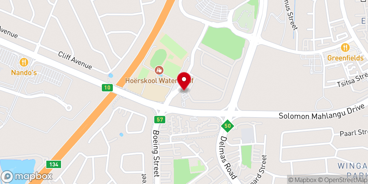 Map showing location of Gereformeerde Kerk Rietvallei