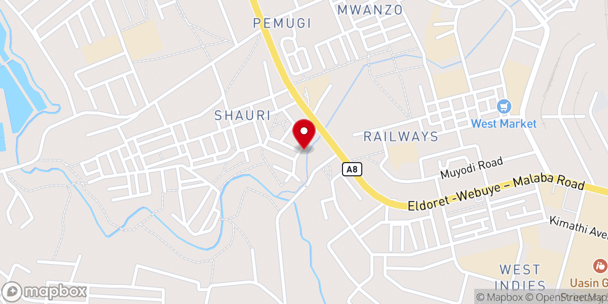 Map showing location of Redeemed Gospel Church