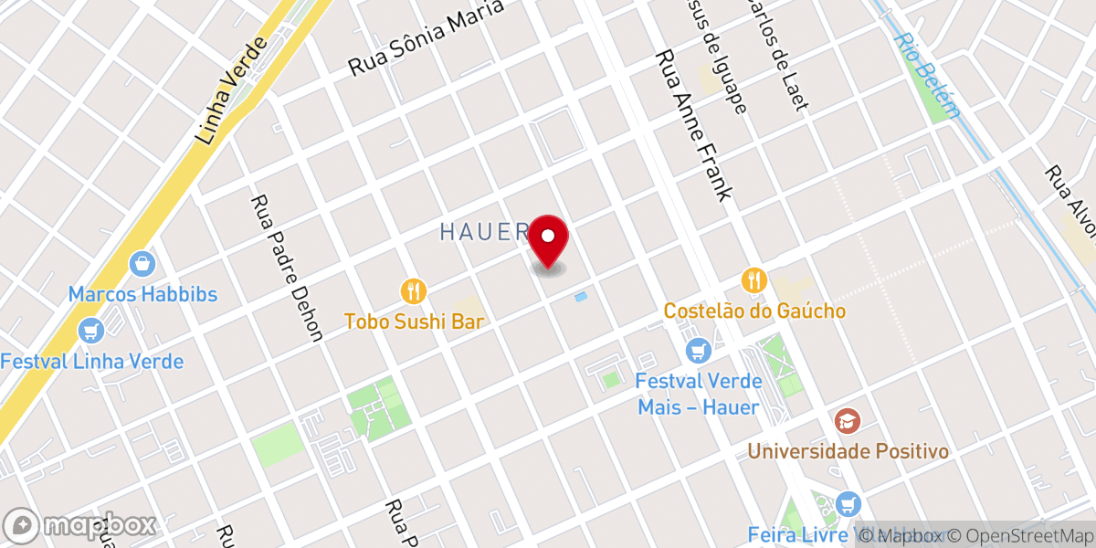 Map showing location of Igreja Batista do Hauer
