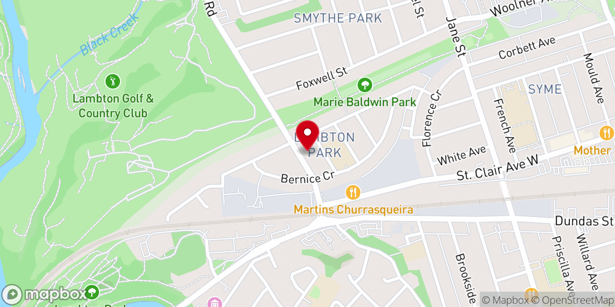 Map showing location of New Creation International Church