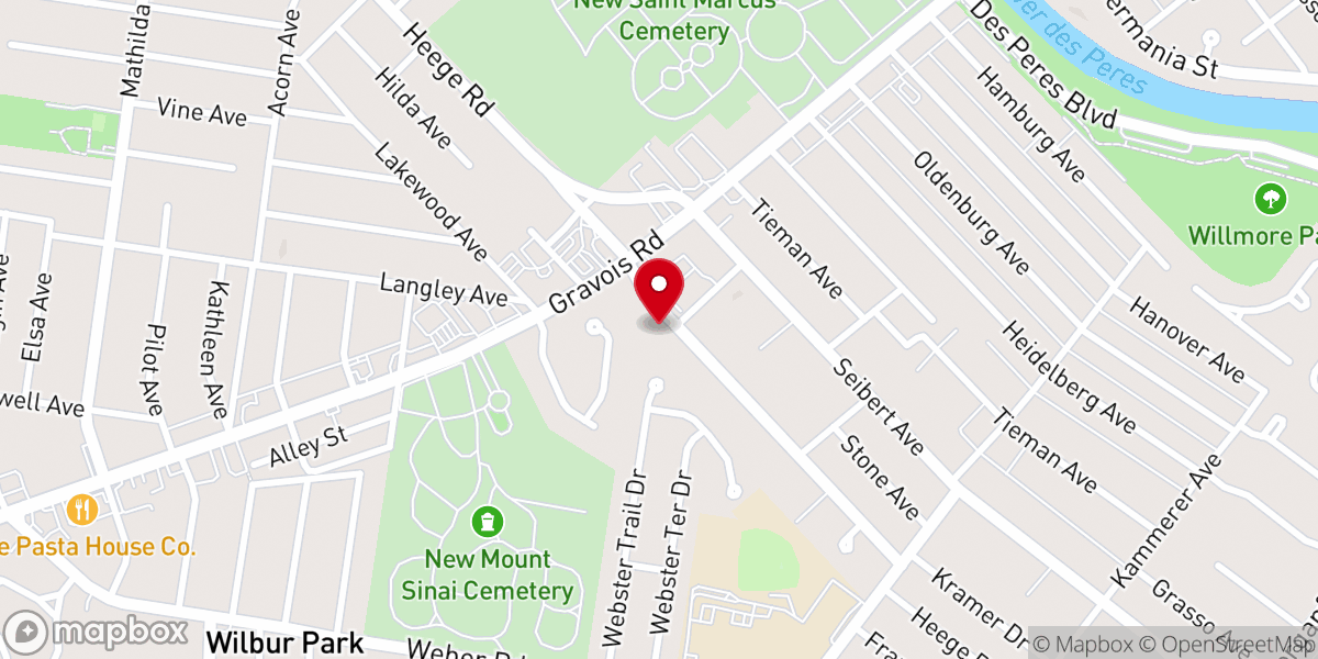 Map showing location of Saint John Paul II Parish Center