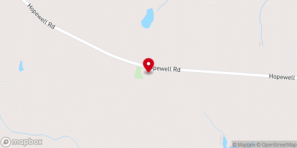 Map showing location of Hopewell United Methodist Church