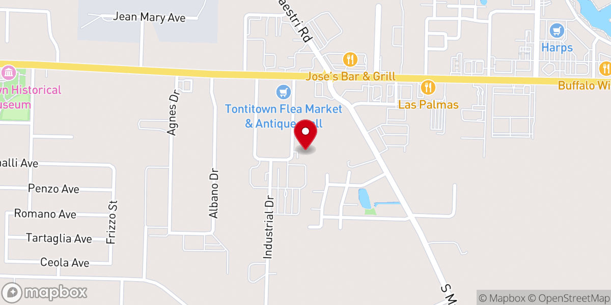 Map showing location of Victory Church