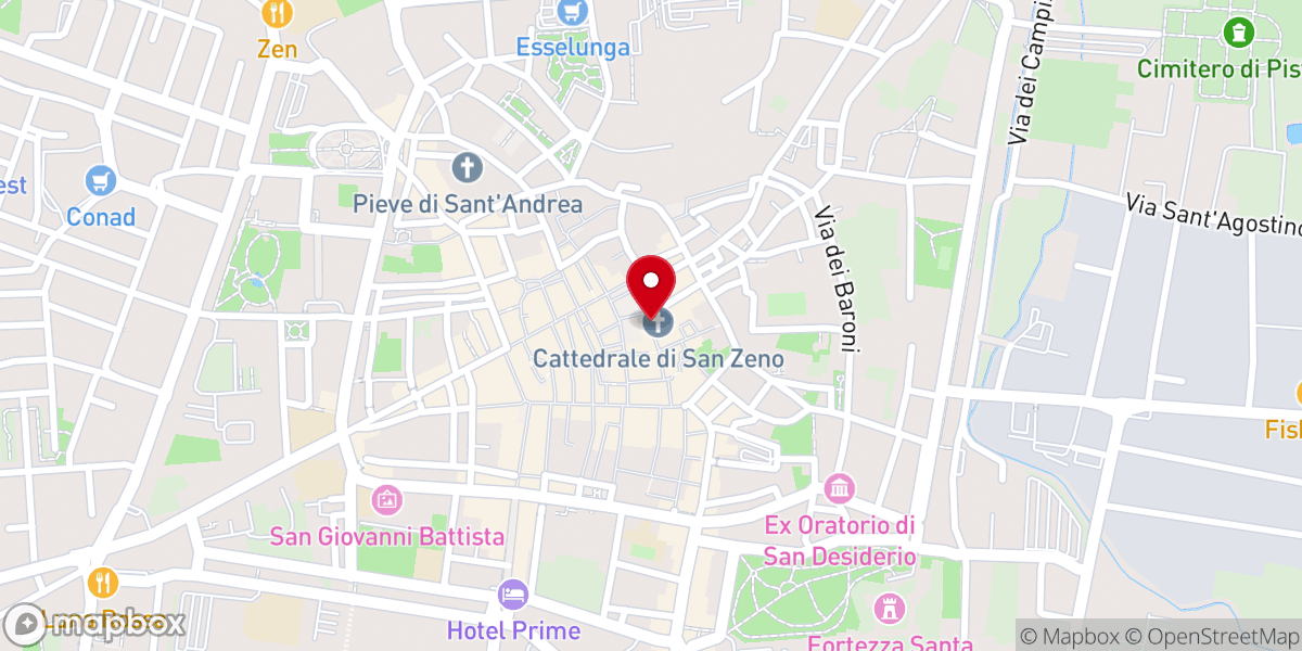 Map showing location of Cattedrale di San Zeno