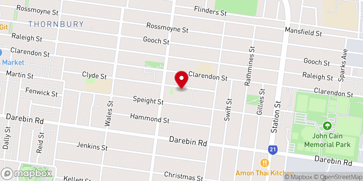 Map showing location of Bible Believers Baptist Church Melbourne