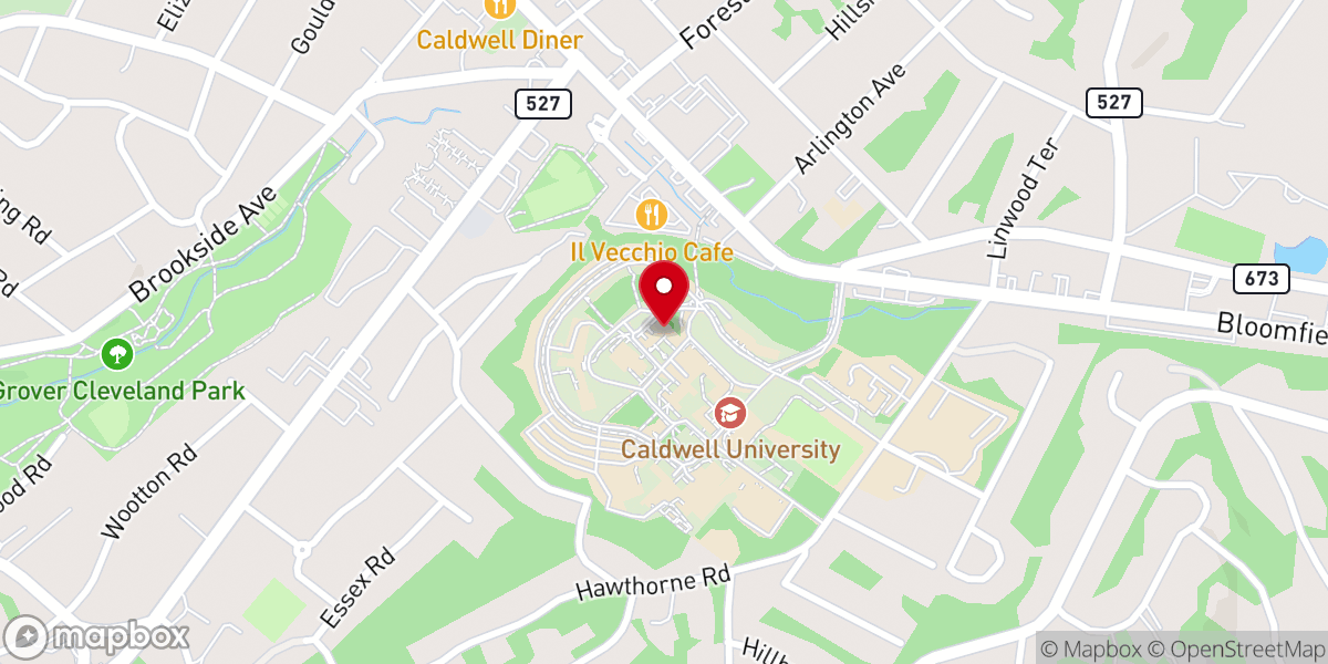 Map showing location of Sisters of St. Dominic of Caldwell