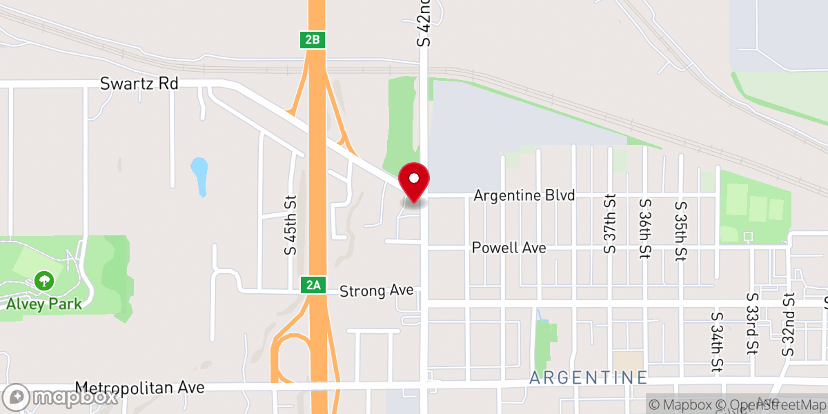 Map showing location of Argentine Assembly-God Church