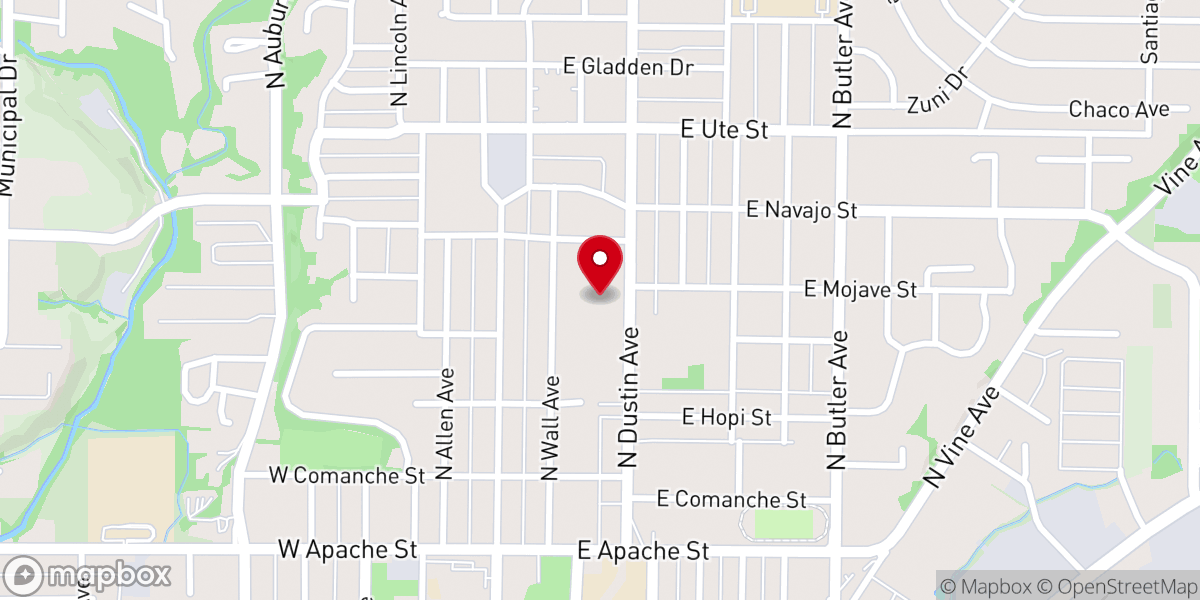 Map showing location of First Presbyterian Church