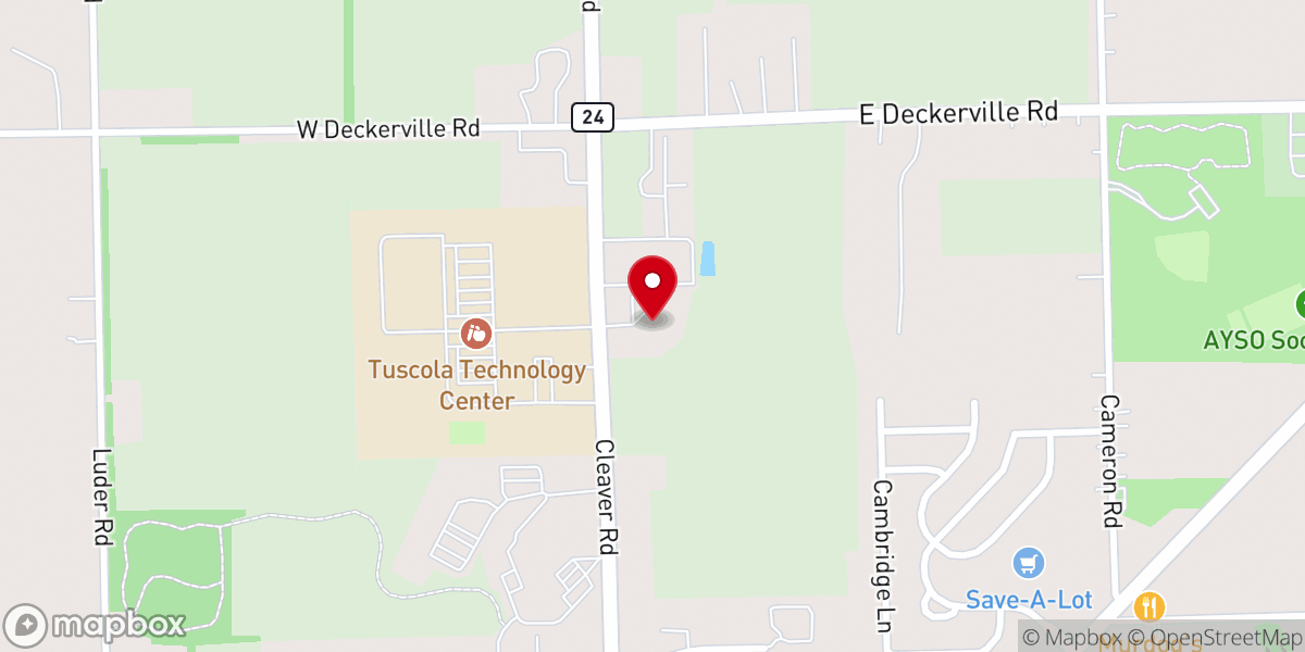 Map showing location of Lighthouse Baptist Church