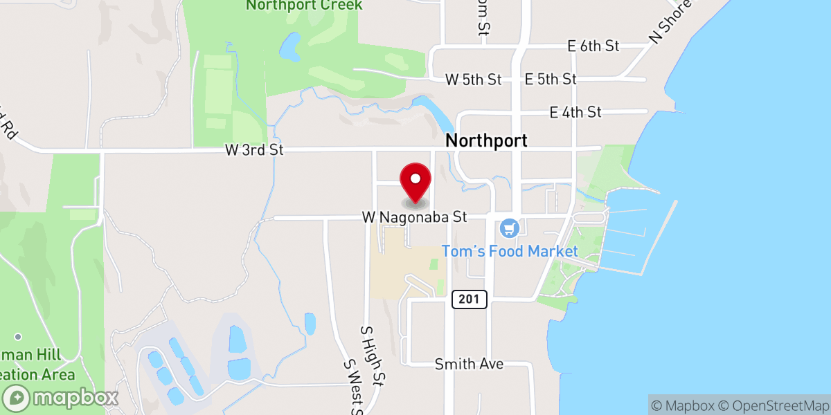 Map showing location of Trinity Church-United Church