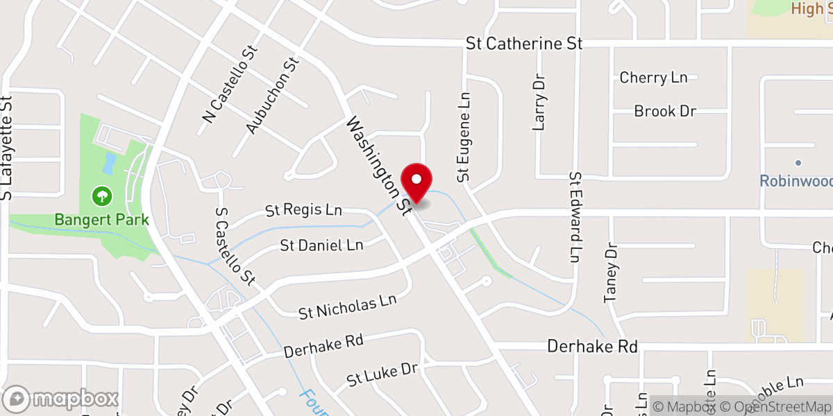 Map showing location of Friendly Mission Church-God In