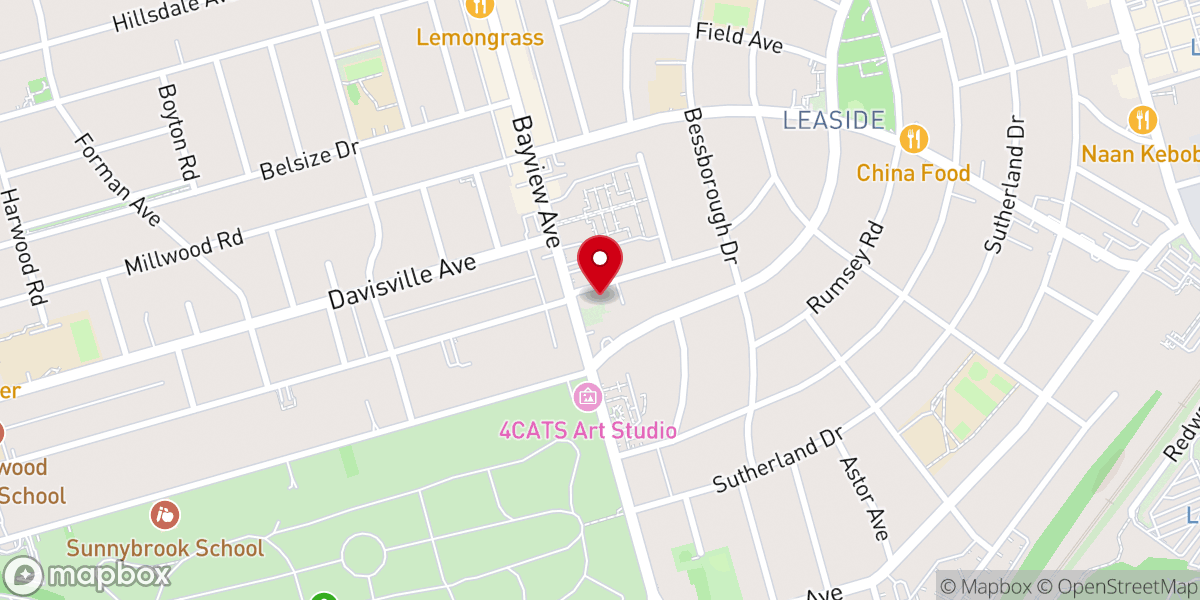 Map showing location of St. Cuthbert's Anglican Church
