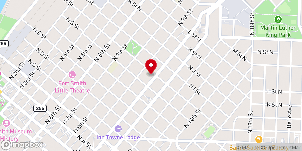 Map showing location of Mission United Methodist Church