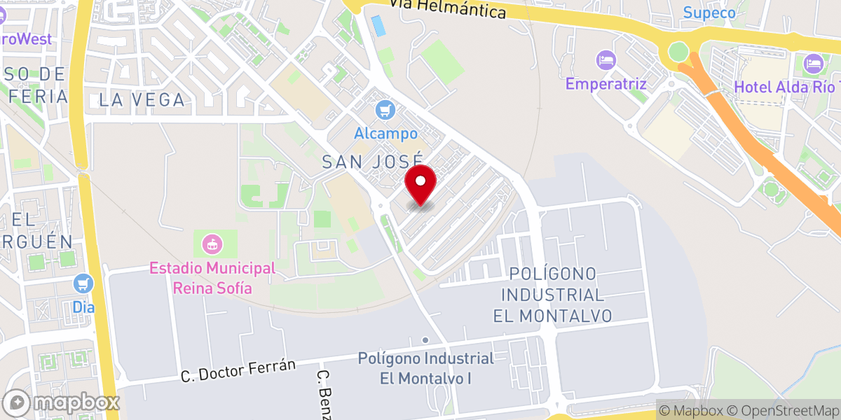 Map showing location of Iglesia del Centro San jose Salamanca