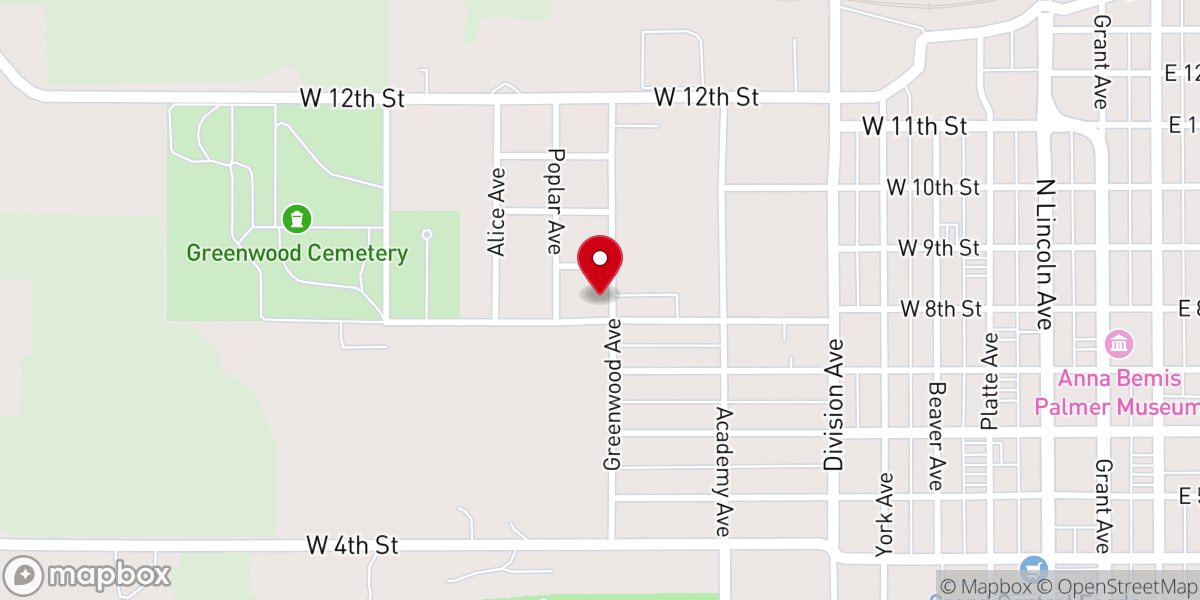 Map showing location of York Baptist Church