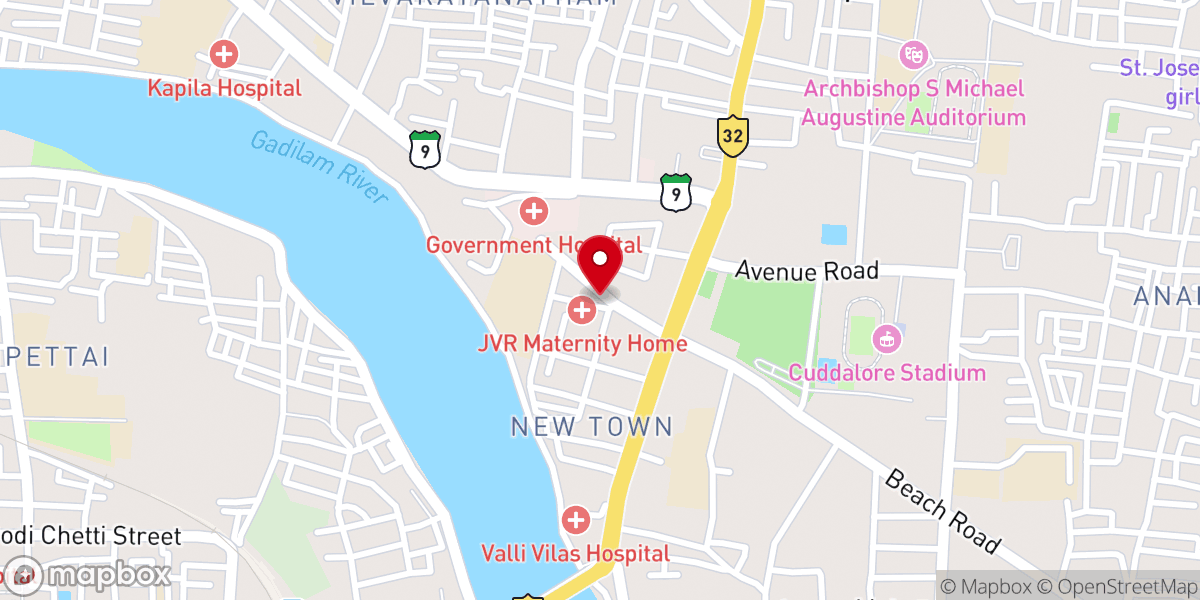 Map showing location of Seventh Day Adventist Church