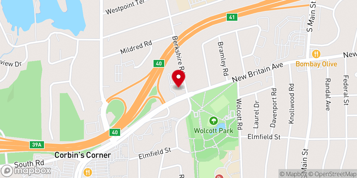 Map showing location of West Hartford United Methodist