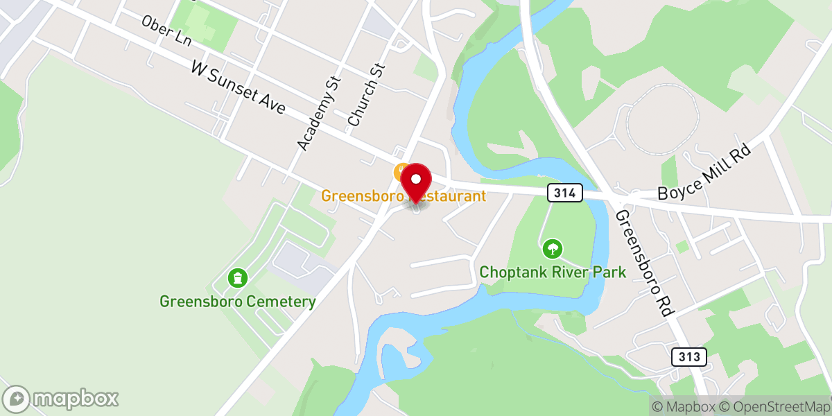 Map showing location of Hispanic Seventh-day Adventist Church, Greensboro, MD