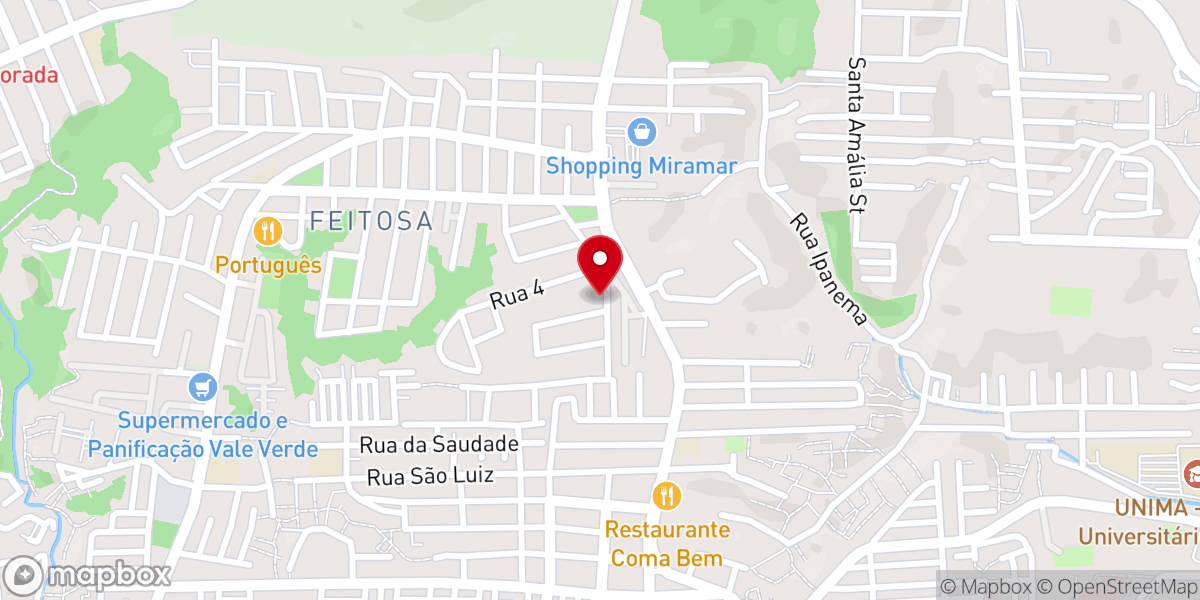 Map showing location of Igreja Batista Nova Esperança