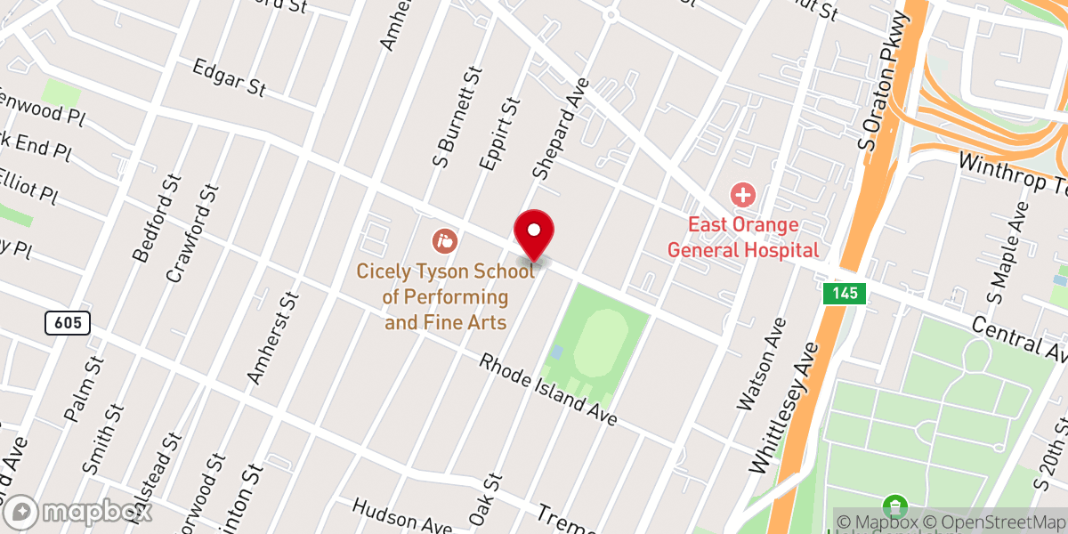 Map showing location of Imani Baptist Church of Christ
