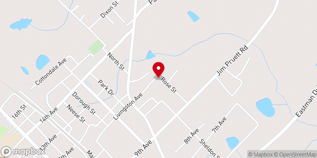 Map showing location of Annis Chapel Baptist Church