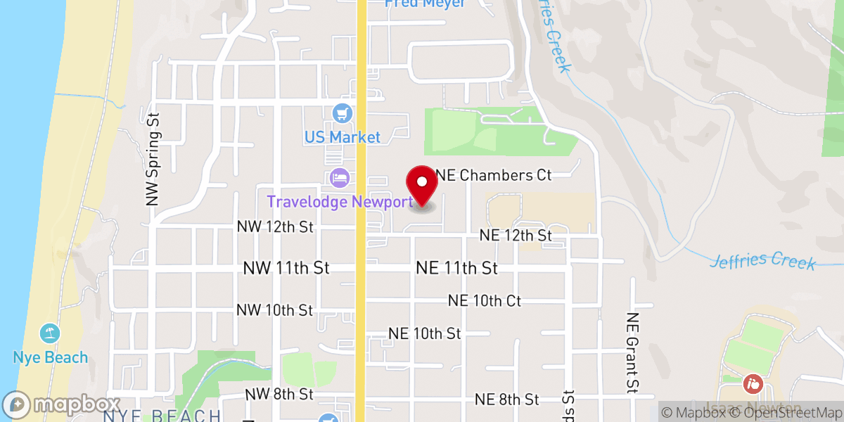 Map showing location of First Presbyterian Church