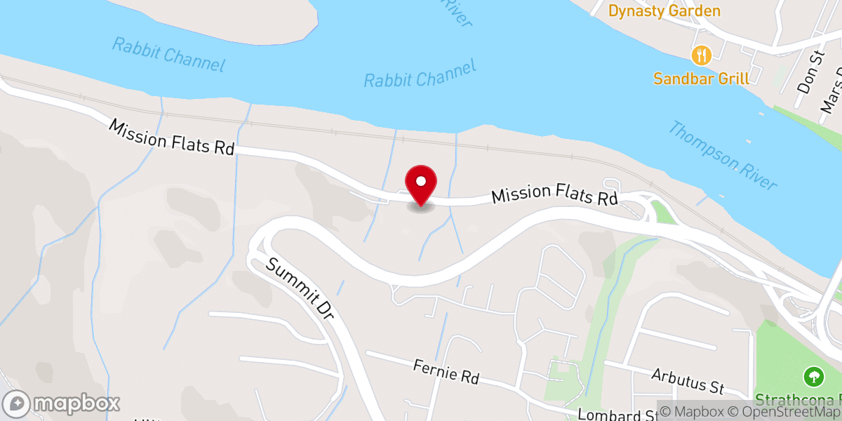 Map showing location of Mission Flats Manor