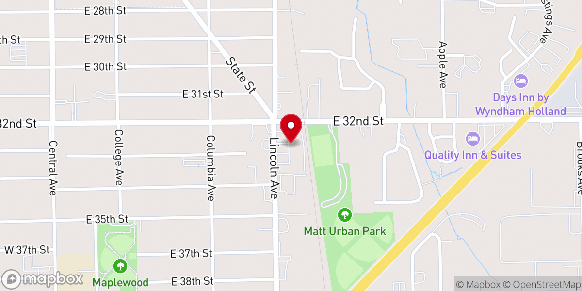 Map showing location of Cornerstone Tabernacle