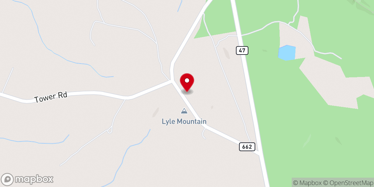 Map showing location of Mt Lyle Baptist Church