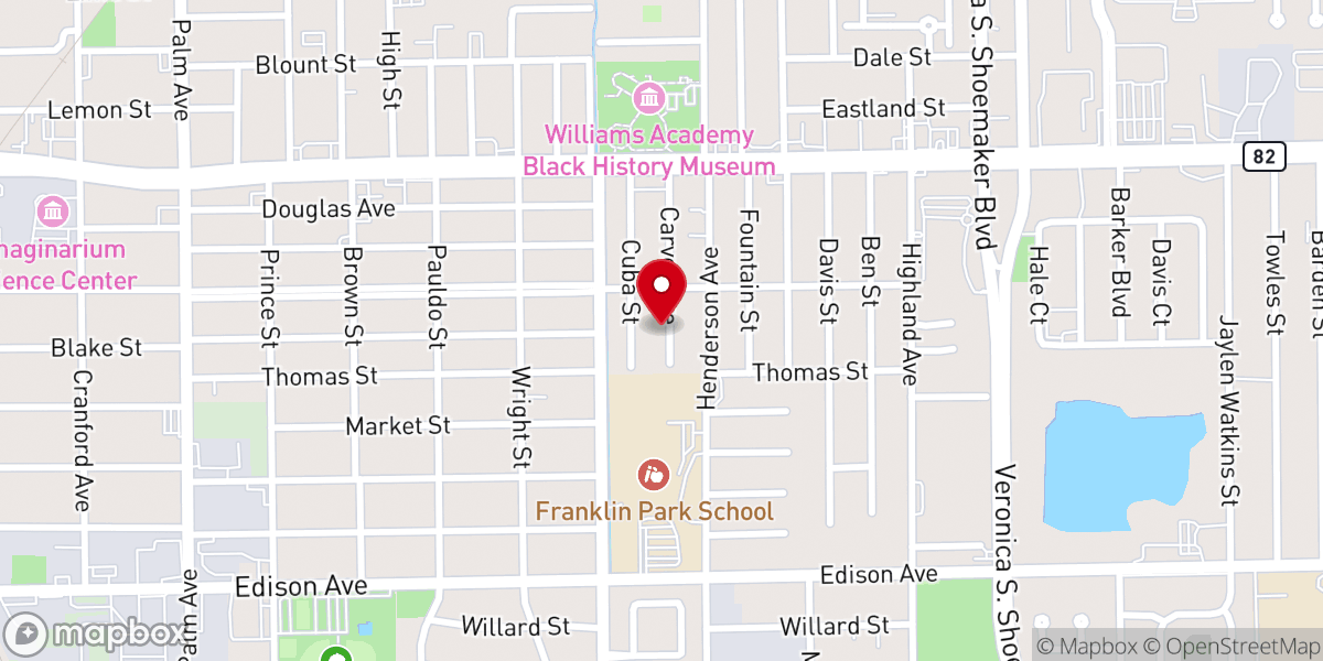 Map showing location of Church of God the Pentecostal Way