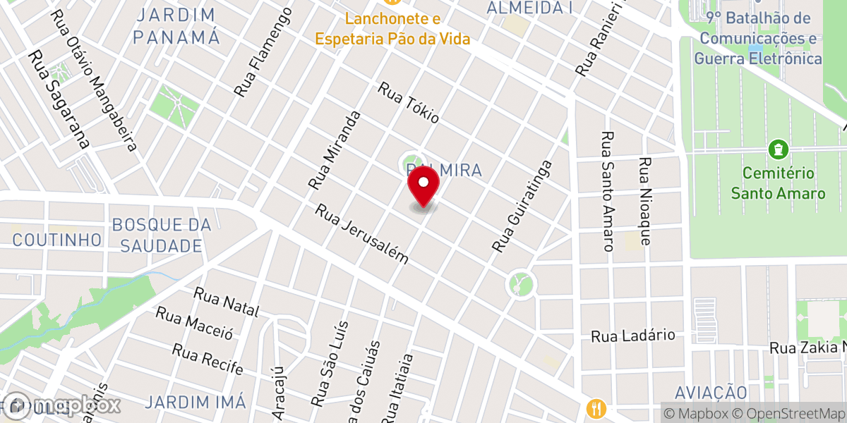 Map showing location of IGREJA BATISTA NACIONAL CAMPO GRANDE