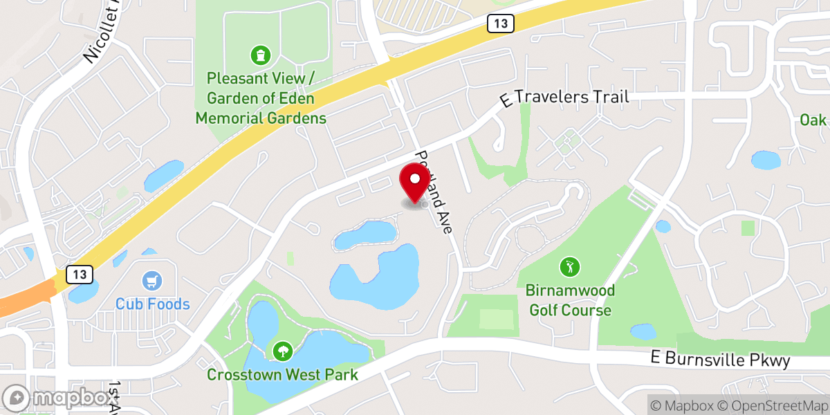 Map showing location of Minnesota Cemeteries Corporation