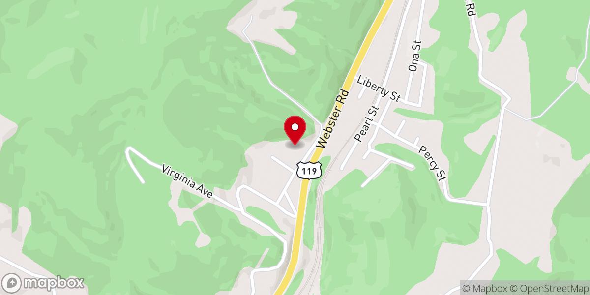 Map showing location of Calvary Baptist Church