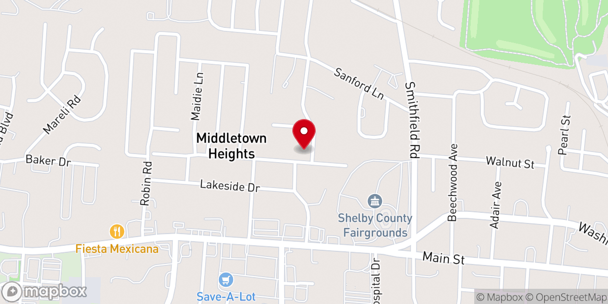 Map showing location of Prevailing Word & Worship Center