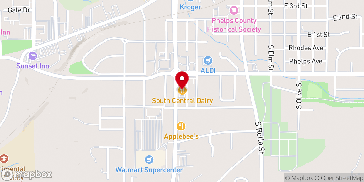 Map showing location of South Central Creamery