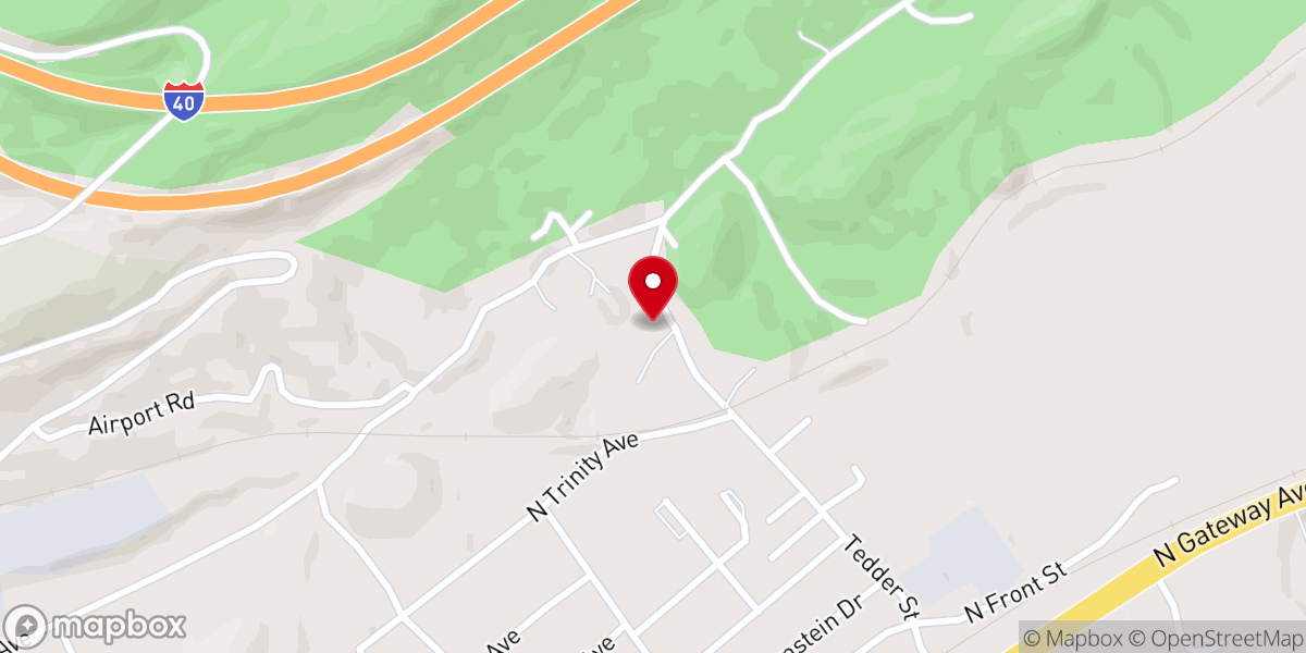 Map showing location of Rockwood Baptist Tabernacle
