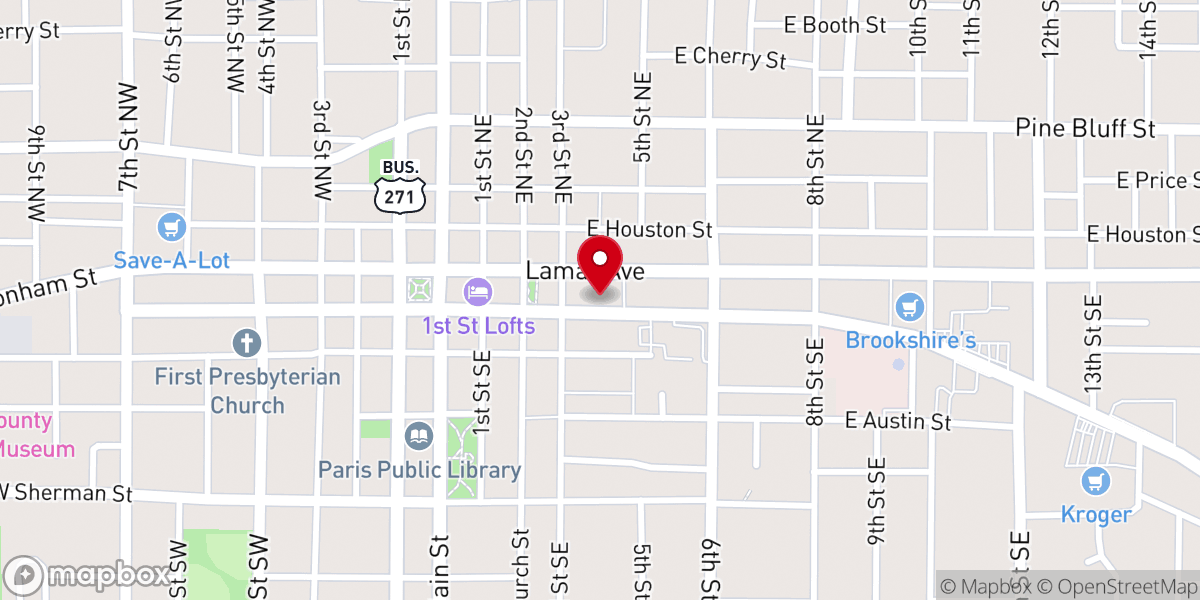 Map showing location of First United Methodist Church