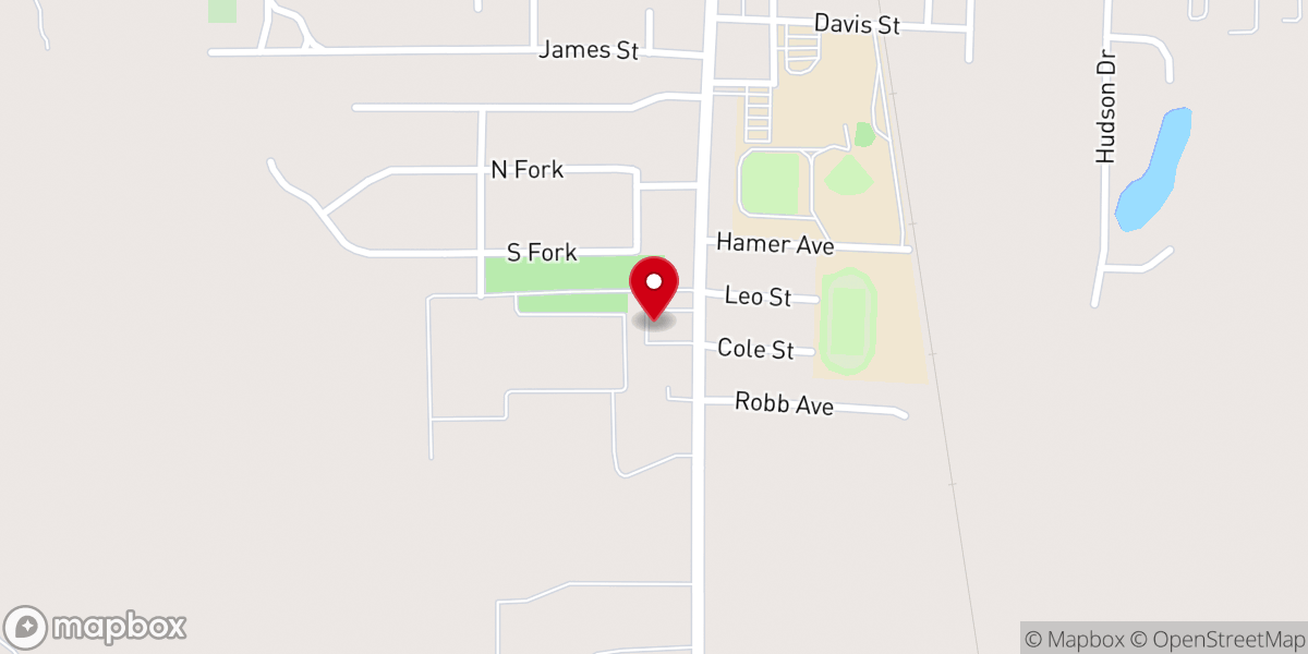 Map showing location of Grace Lutheran Church