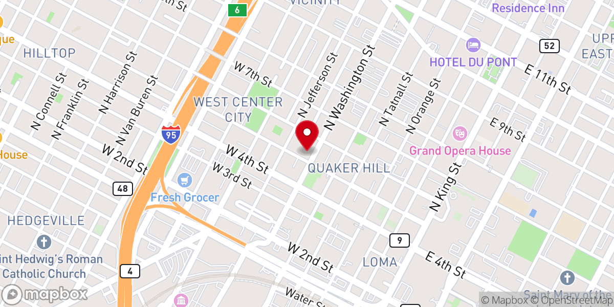 Map showing location of Tabernacle Full Gospel Baptist